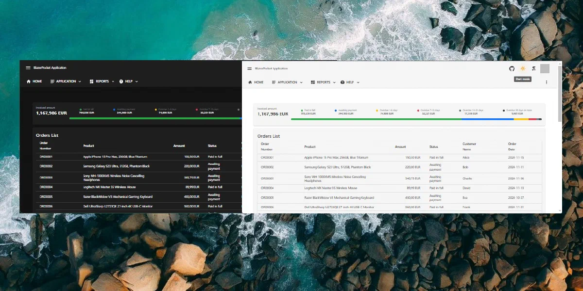 CleanAspire Blazor WebAssembly application interface