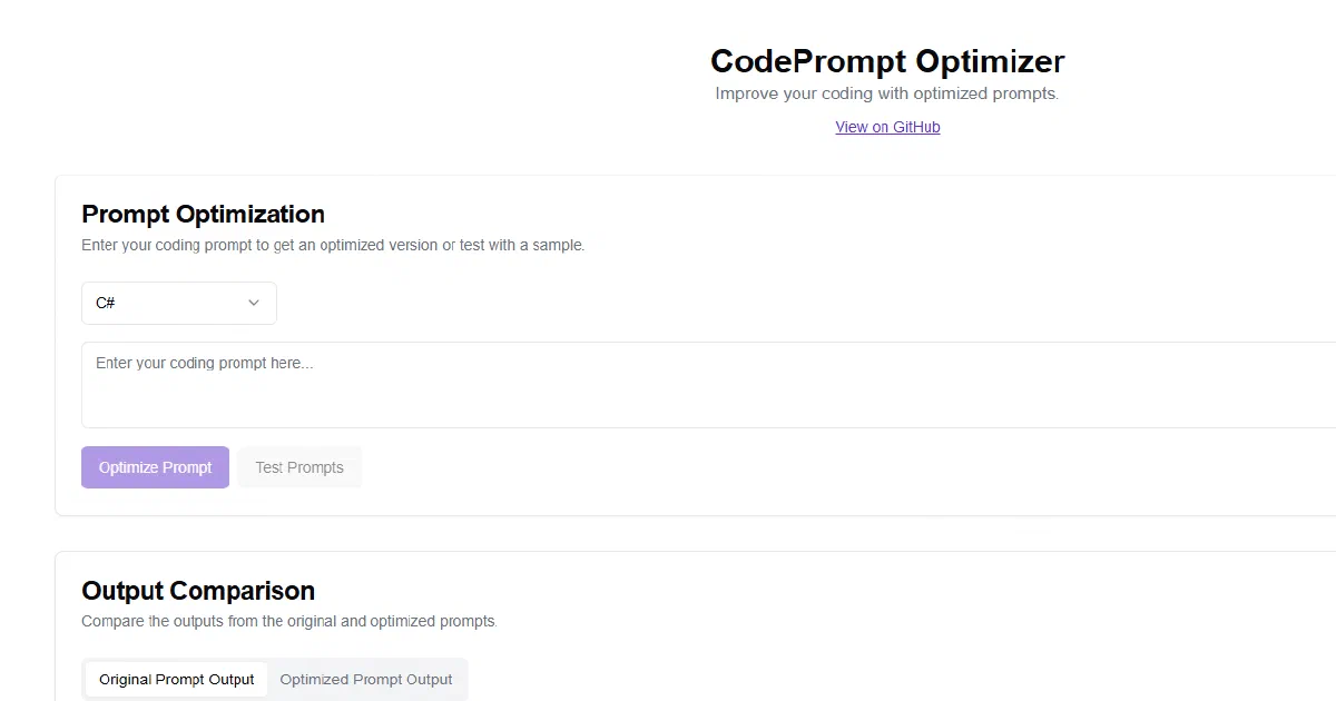 CodePrompt Optimizer