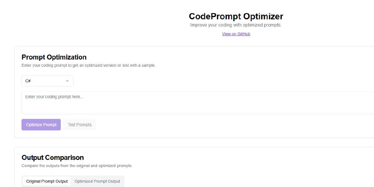 CodePrompt Optimizer