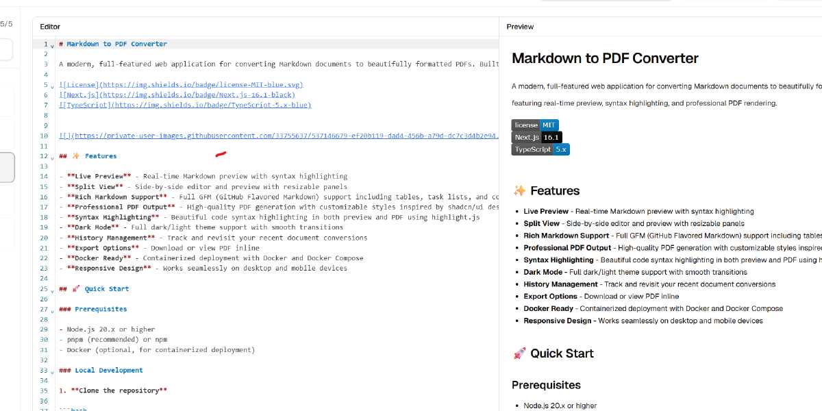 Markdown to PDF Converter